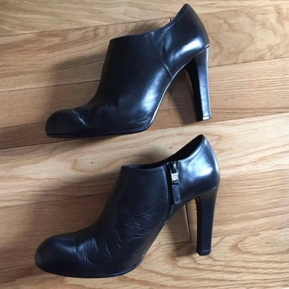 L.K. Bennett Leather Faris Booties in Black, Size 40.5 - Picture 9 of 12